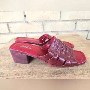Vintage Red Leather Sandals